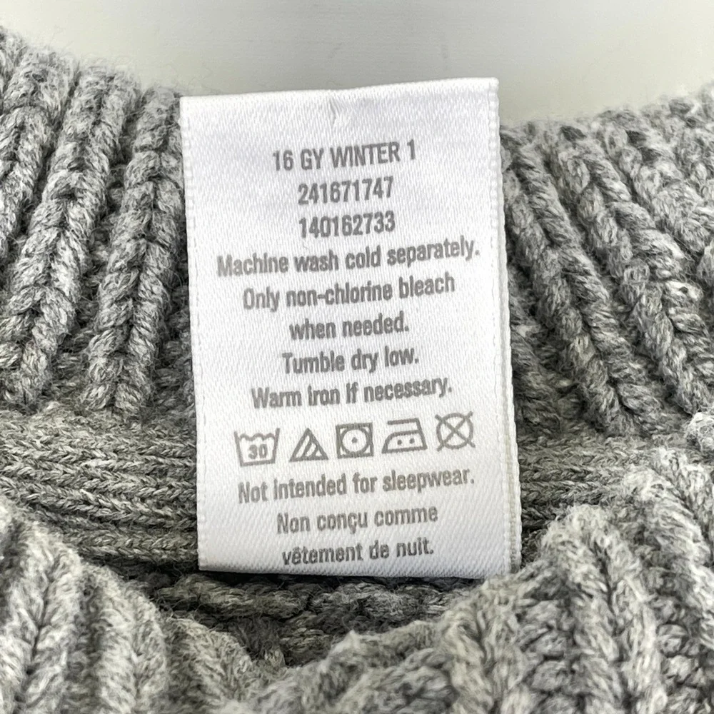 Gymboree Baby Boys 6-12 Months Gray Fair Isle Snowflake Knit Pullover Sweater